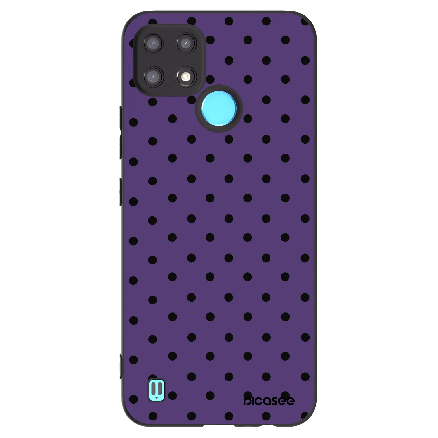 Picasee silikónový čierny obal pre Realme C21 - Flickers 2