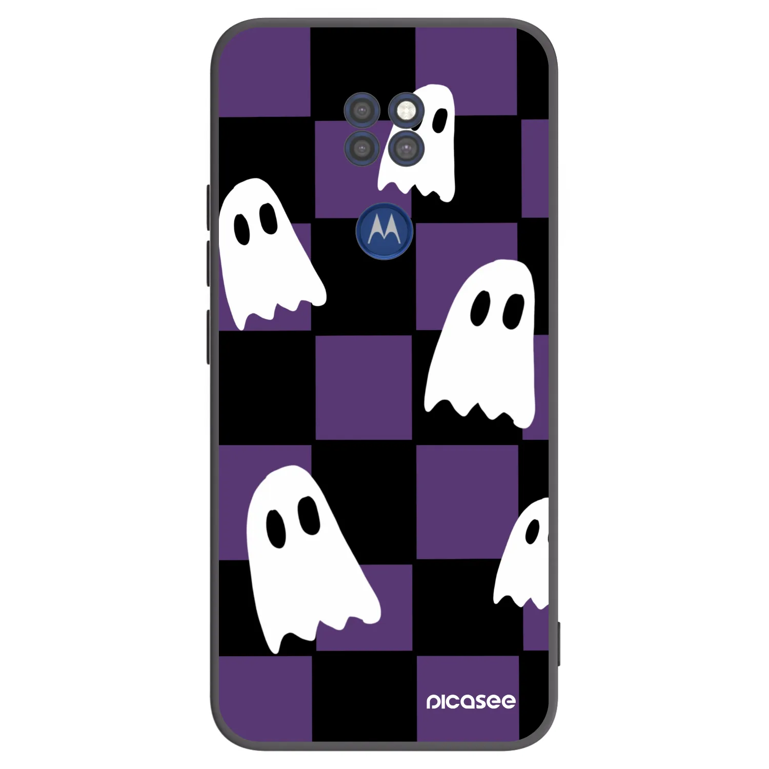 Picasee silikónový čierny obal pre Motorola Moto G9 Play - Ghosts