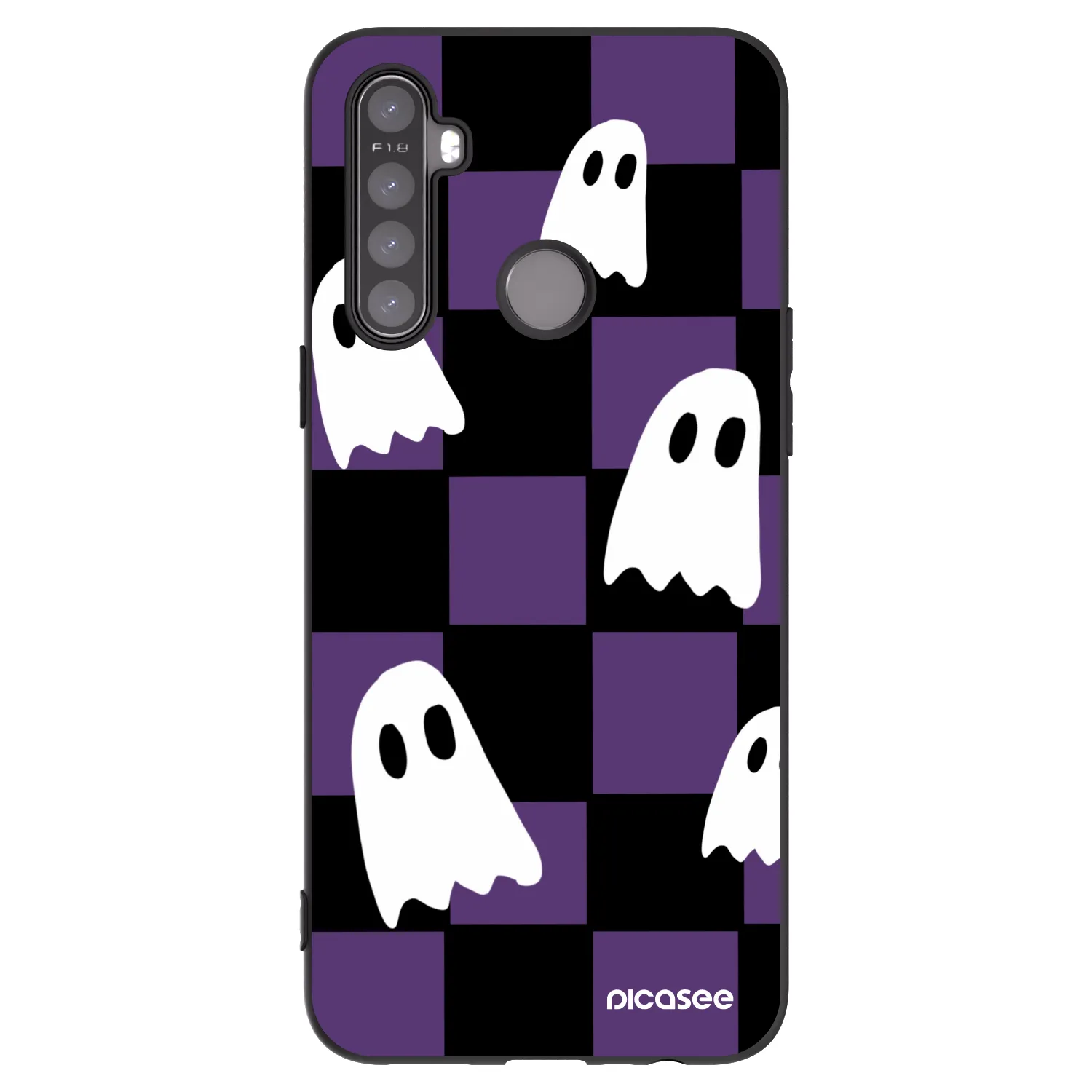 Picasee silikónový čierny obal pre Realme 6i - Ghosts