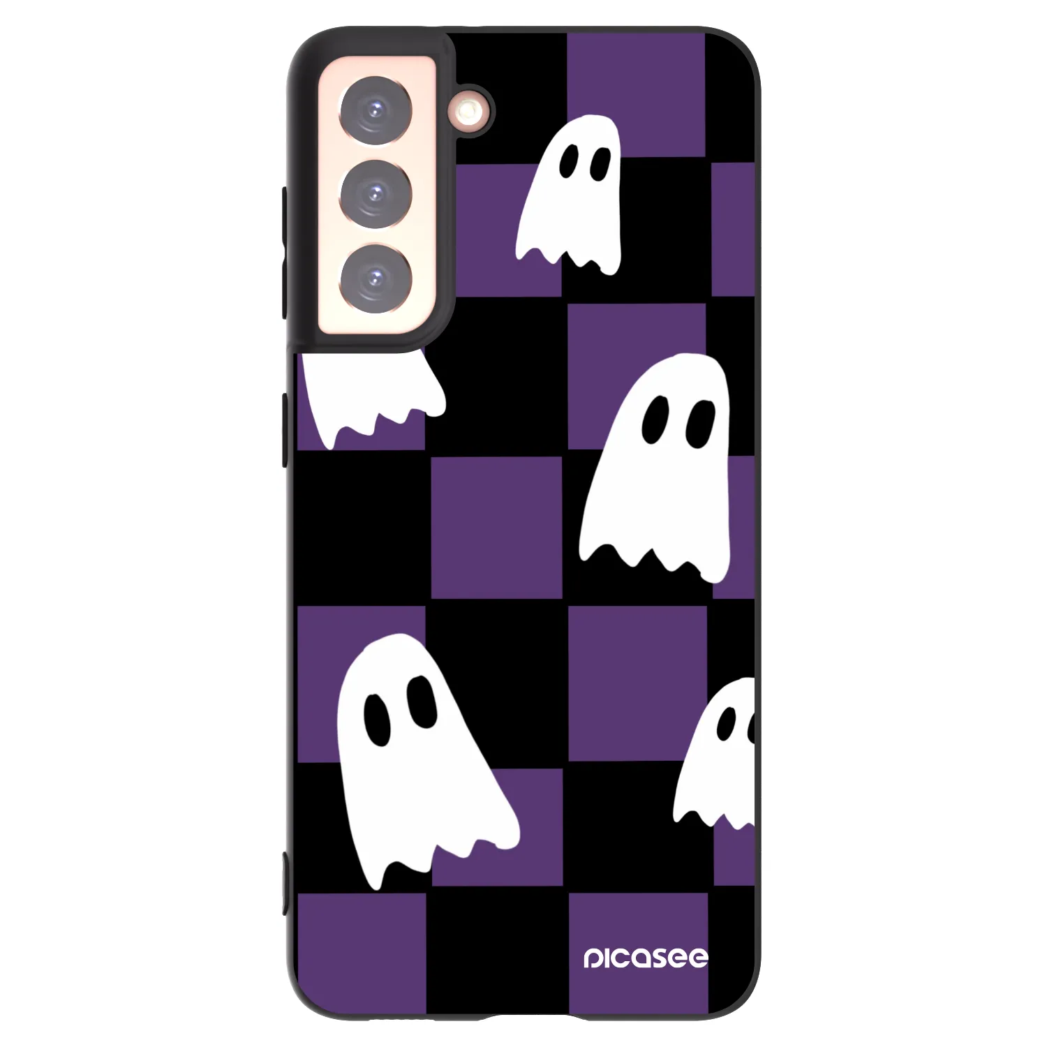 Picasee silikónový čierny obal pre Samsung Galaxy S21 5G G991B - Ghosts