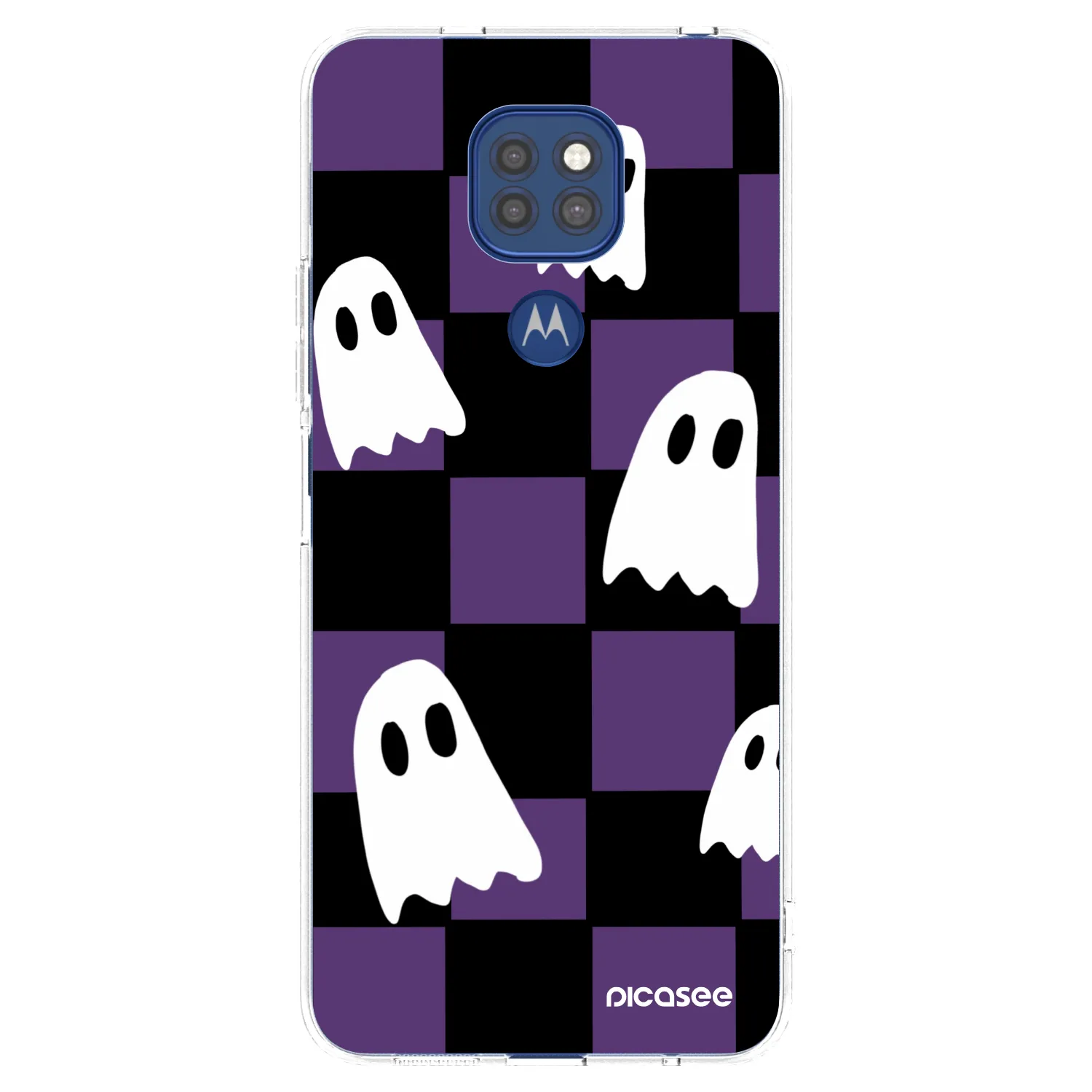 Picasee silikónový prehľadný obal pre Motorola Moto G9 Play - Ghosts