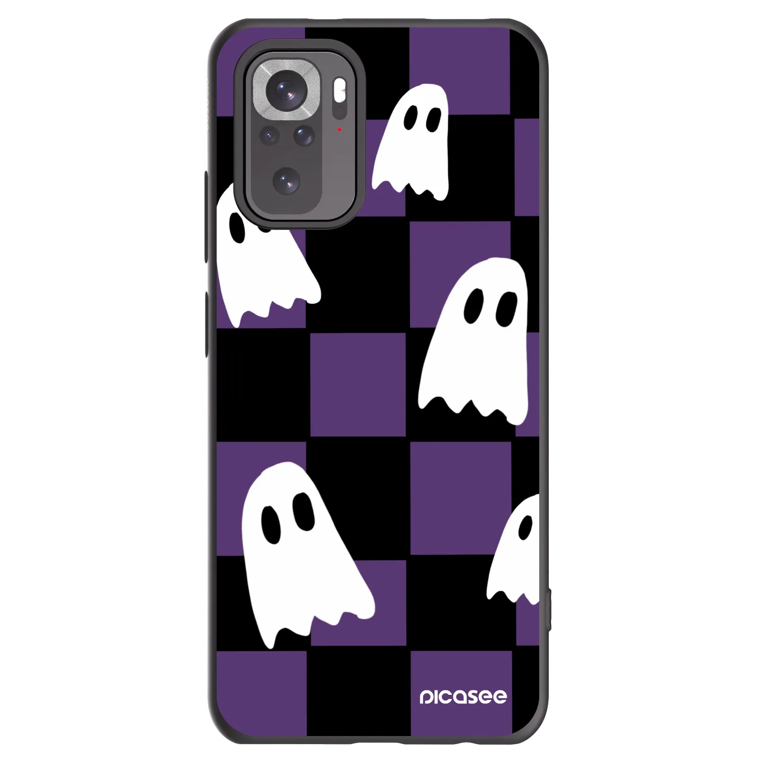 Picasee silikónový čierny obal pre Xiaomi Redmi Note 10 - Ghosts