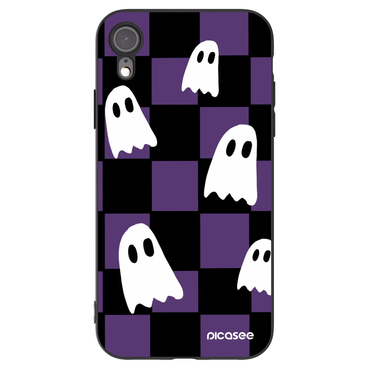 Picasee silikónový čierny obal pre Apple iPhone XR - Ghosts