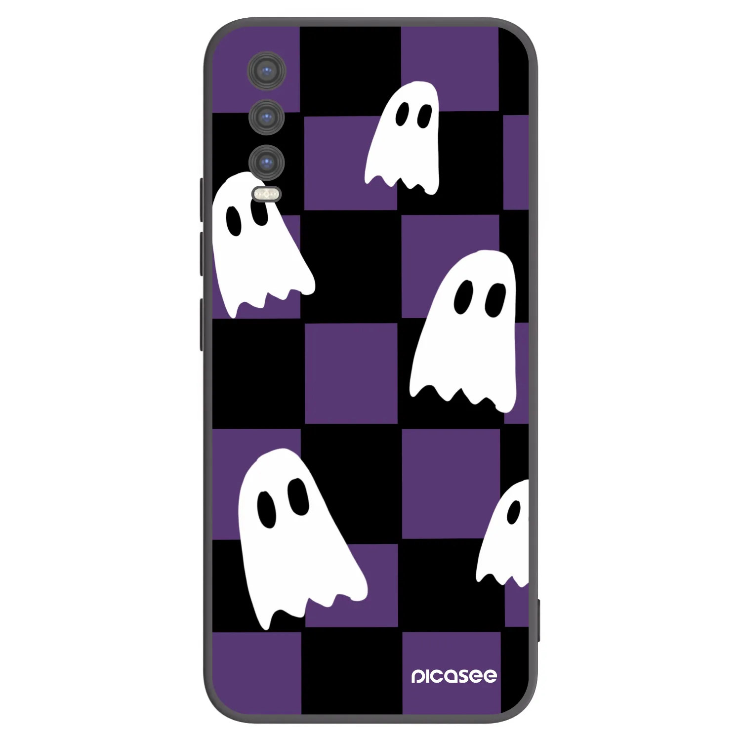 Picasee silikónový čierny obal pre Vivo Y20s - Ghosts