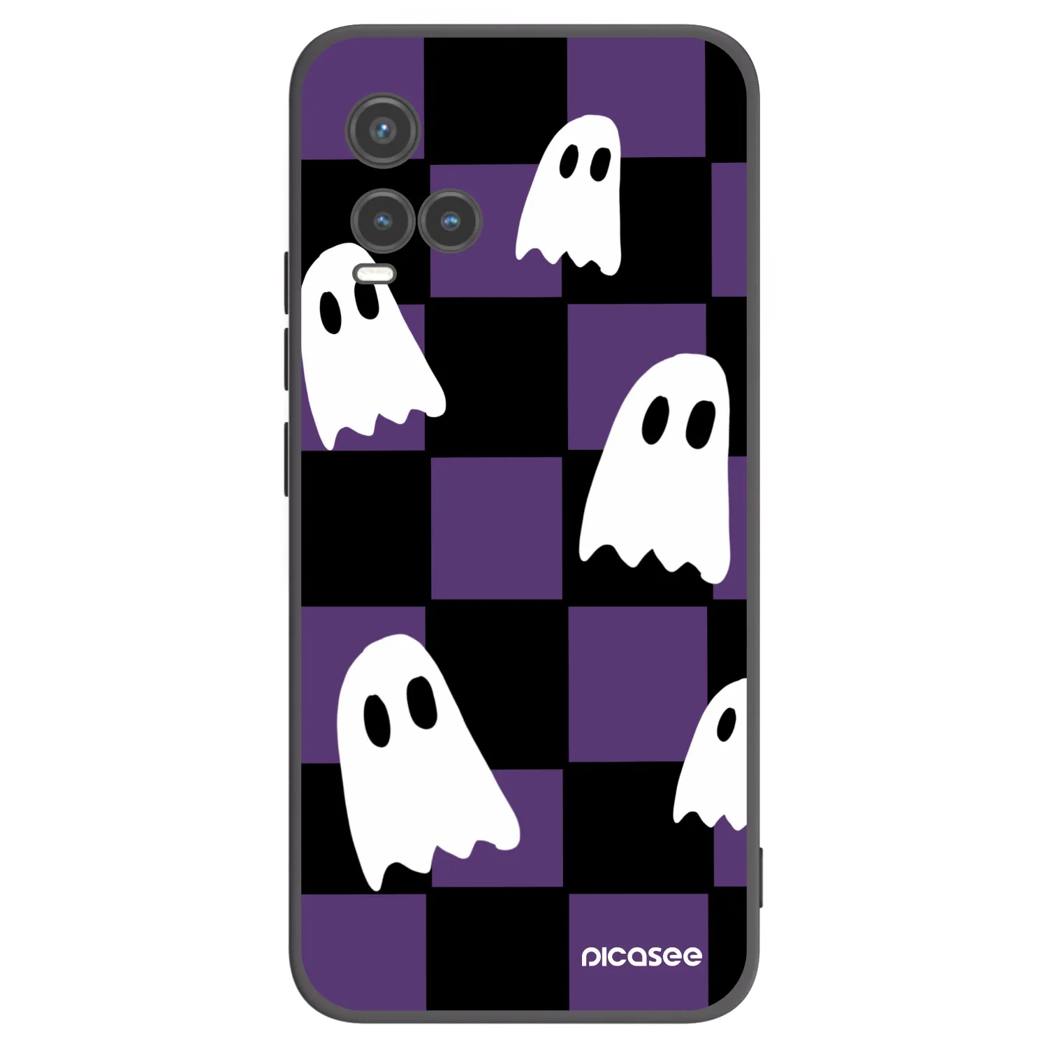 Picasee silikónový čierny obal pre Vivo Y33s - Ghosts