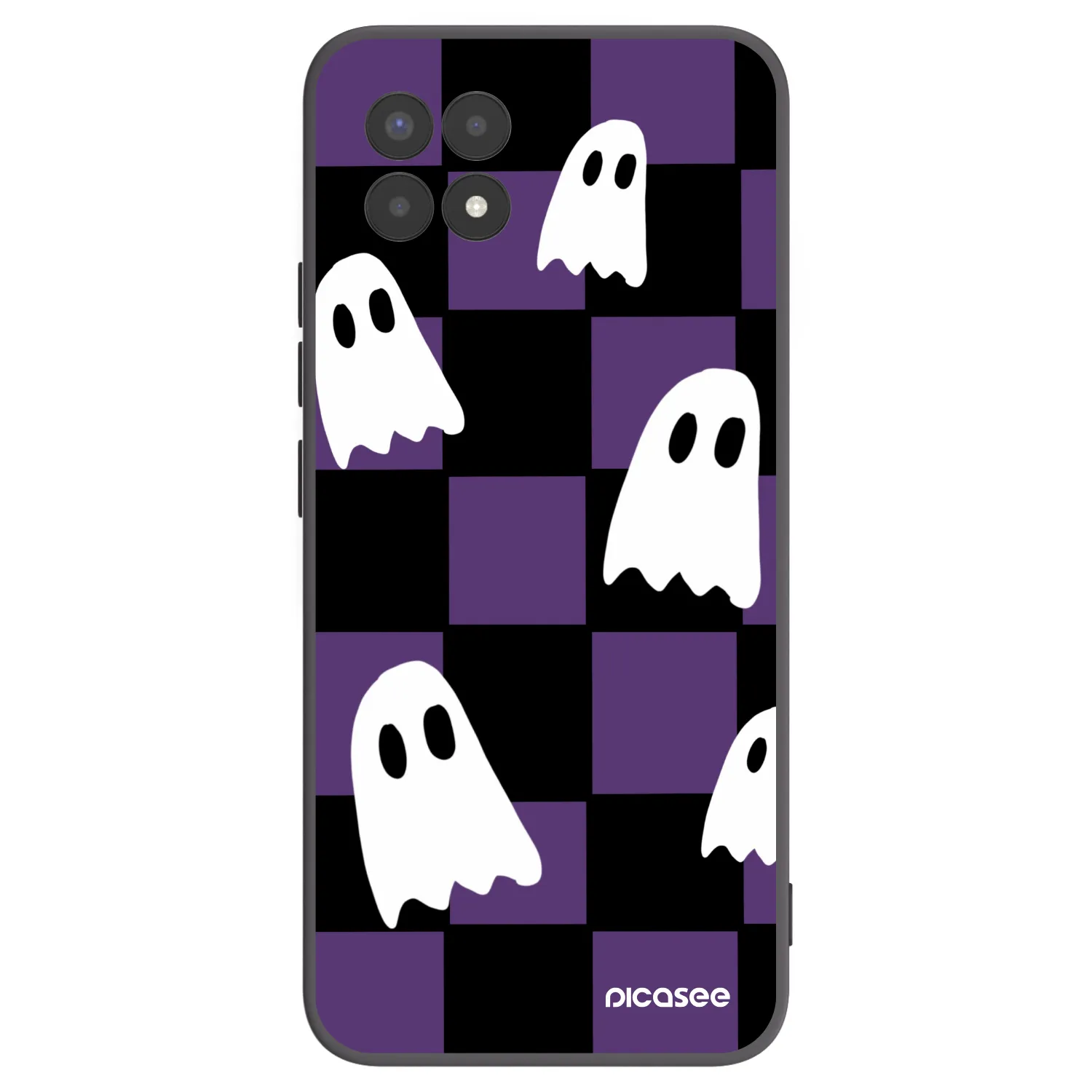 Picasee silikónový čierny obal pre Realme 8i - Ghosts