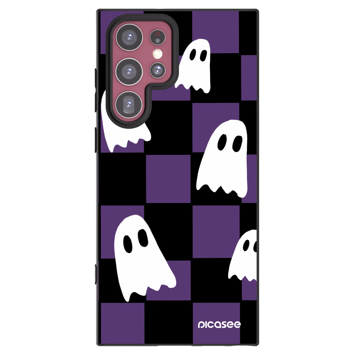 Picasee silikónový čierny obal pre Samsung Galaxy S22 Ultra 5G - Ghosts