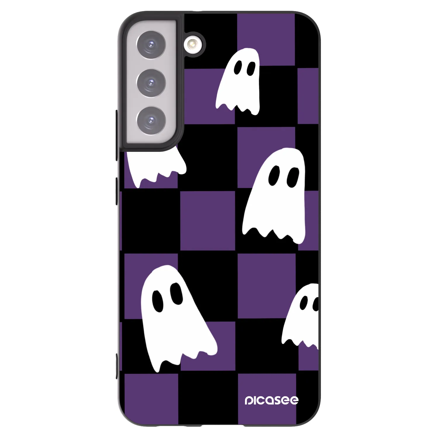 Picasee silikónový čierny obal pre Samsung Galaxy S22+ 5G - Ghosts