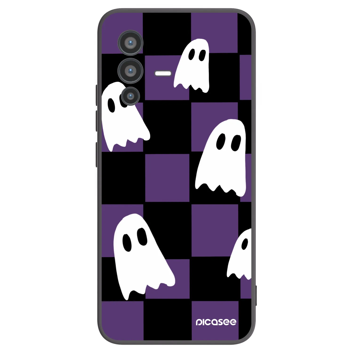 Picasee silikónový čierny obal pre Vivo V23 5G - Ghosts