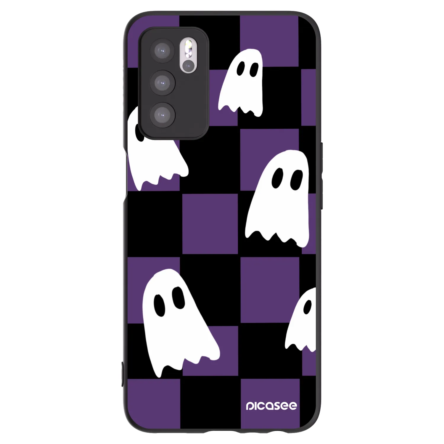 Picasee silikónový čierny obal pre OPPO A16 - Ghosts