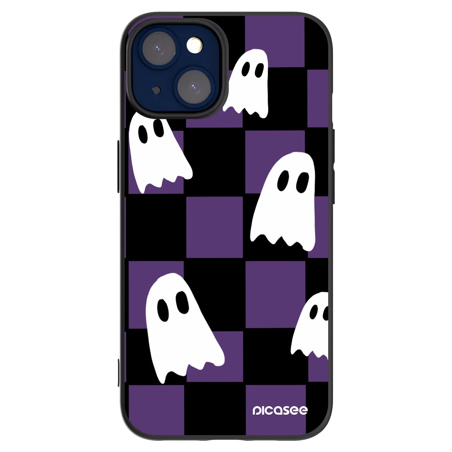 Picasee silikónový čierny obal pre Apple iPhone 14 - Ghosts