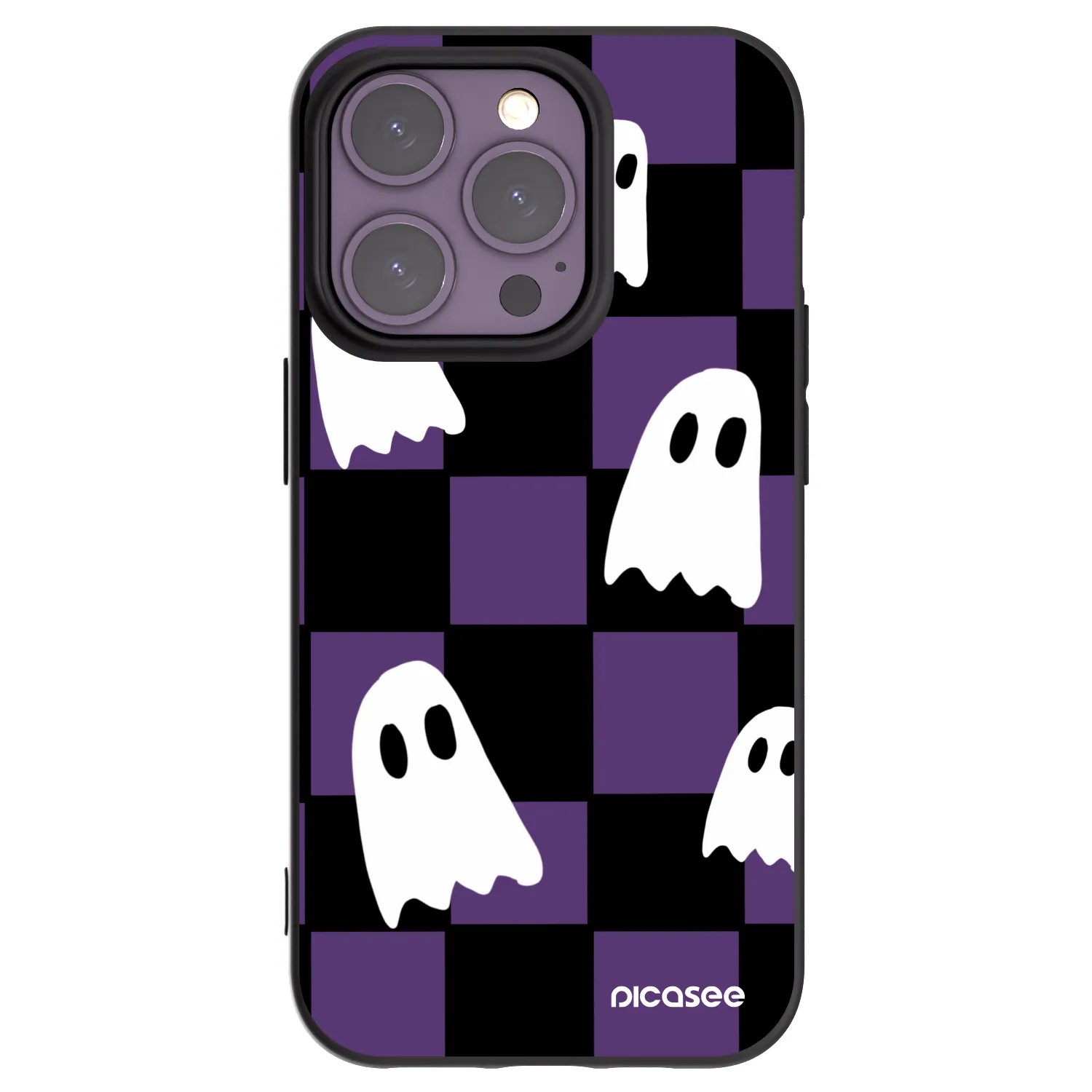 Picasee silikónový čierny obal pre Apple iPhone 14 Pro - Ghosts