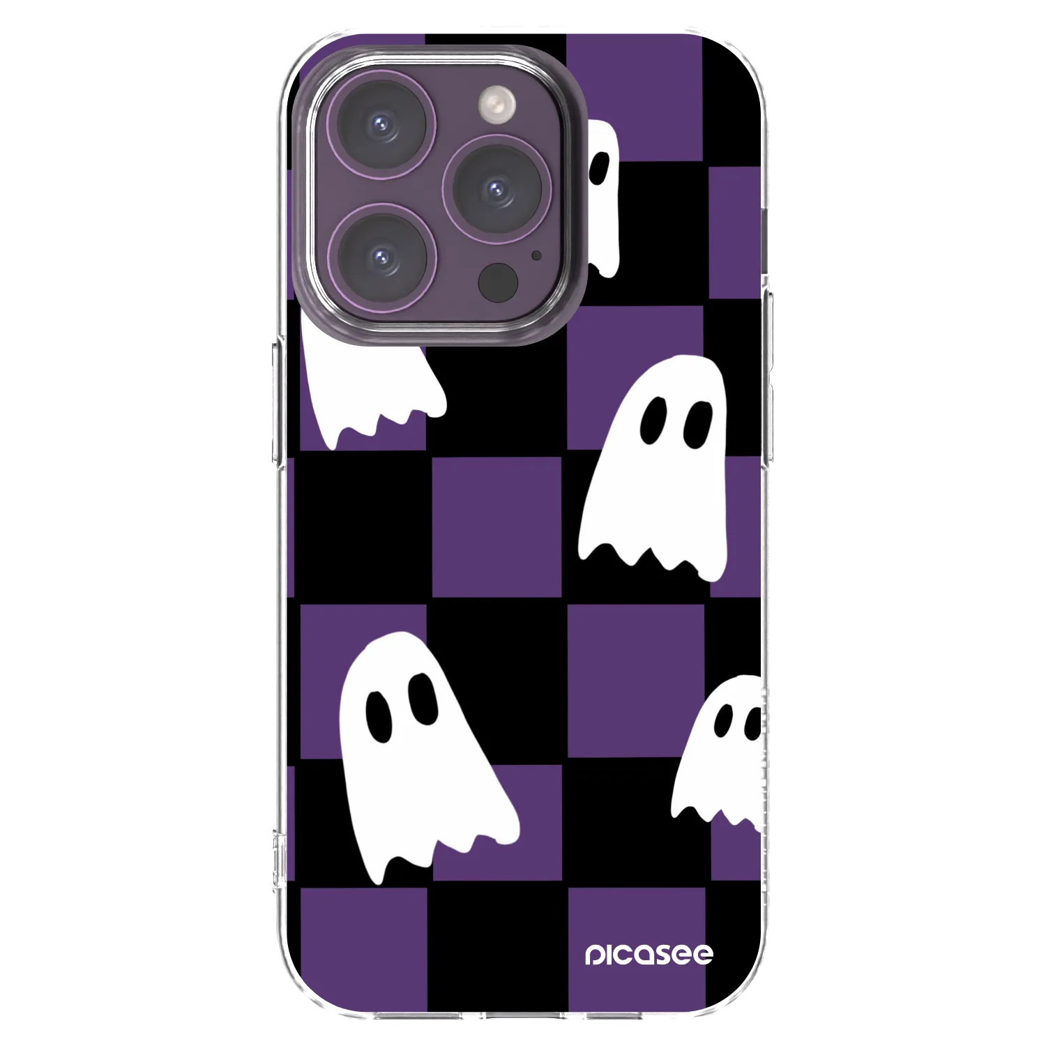 Picasee silikónový prehľadný obal pre Apple iPhone 14 Pro - Ghosts