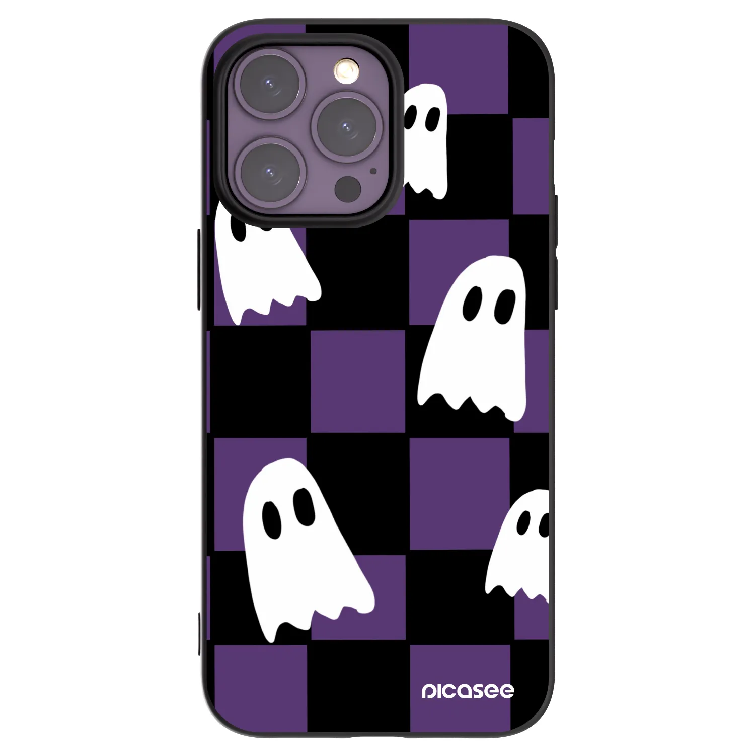 Picasee silikónový čierny obal pre Apple iPhone 14 Pro Max - Ghosts