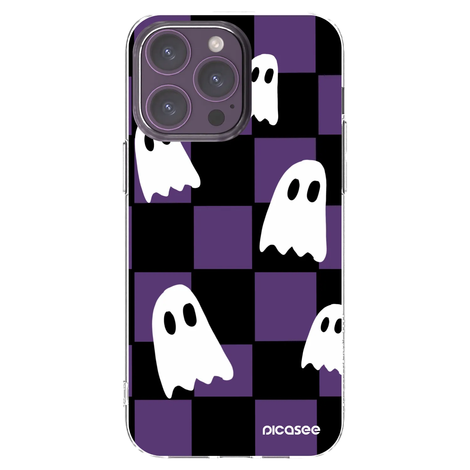 Picasee silikónový prehľadný obal pre Apple iPhone 14 Pro Max - Ghosts