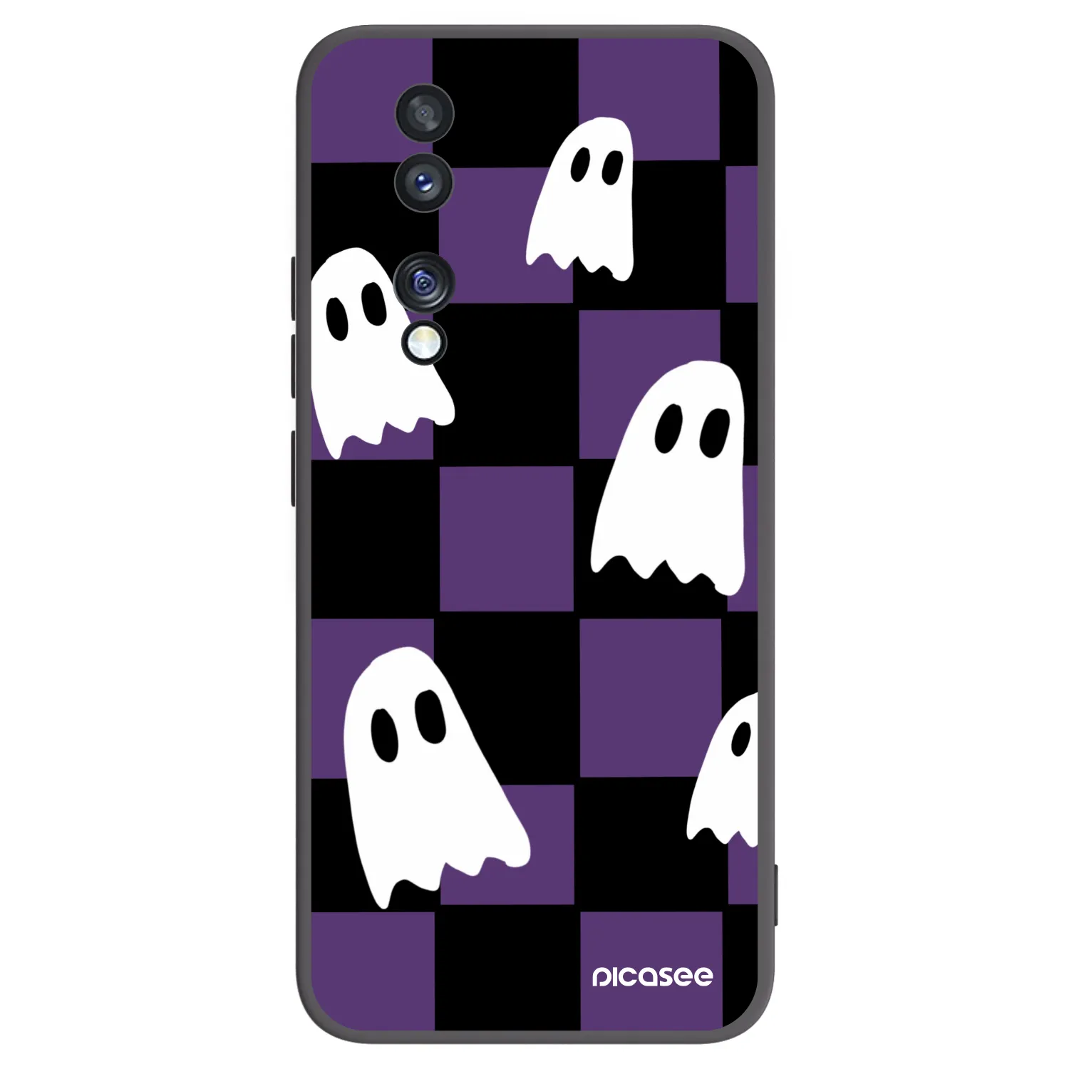 Picasee silikónový čierny obal pre Honor 70 - Ghosts