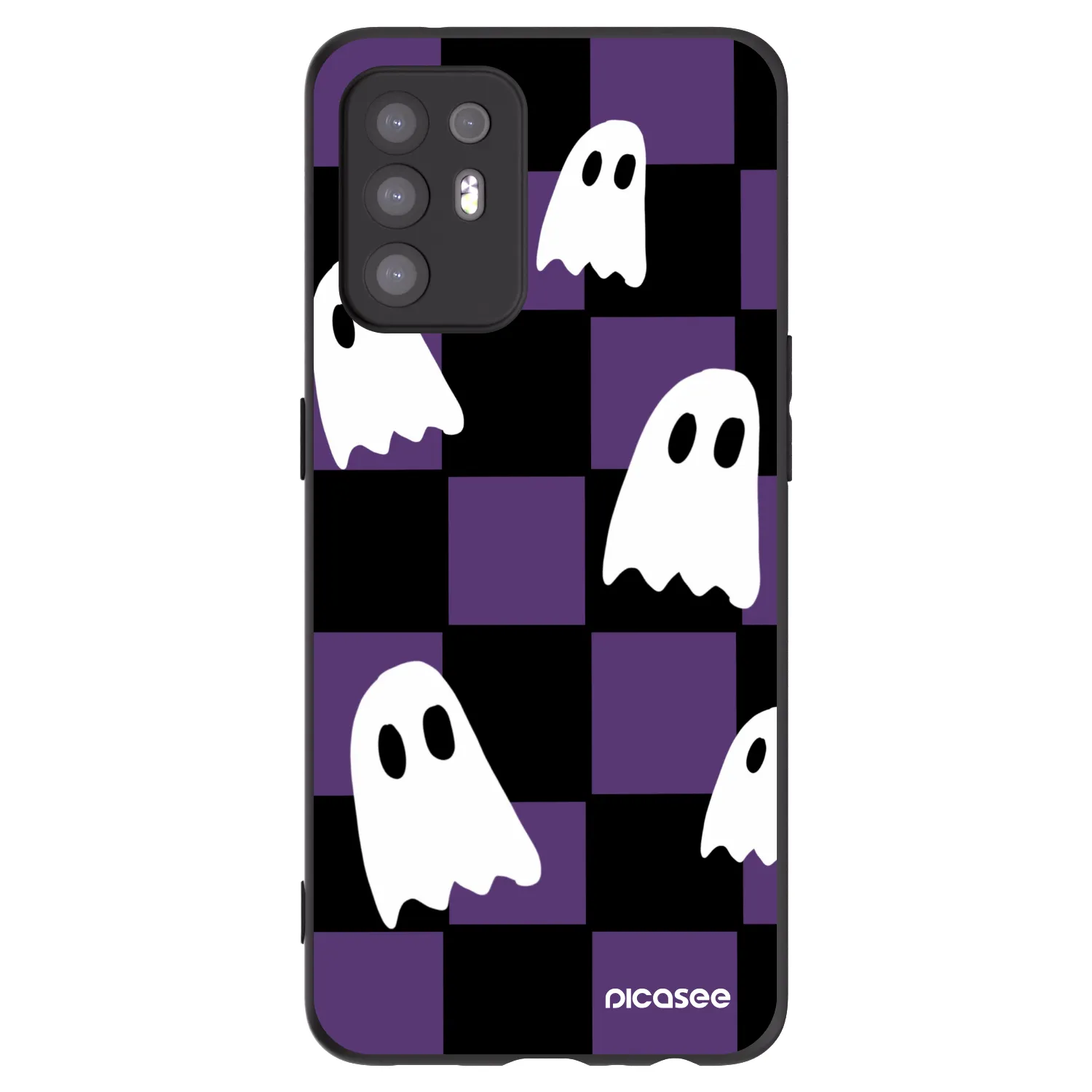 Picasee silikónový čierny obal pre OPPO A94 5G - Ghosts