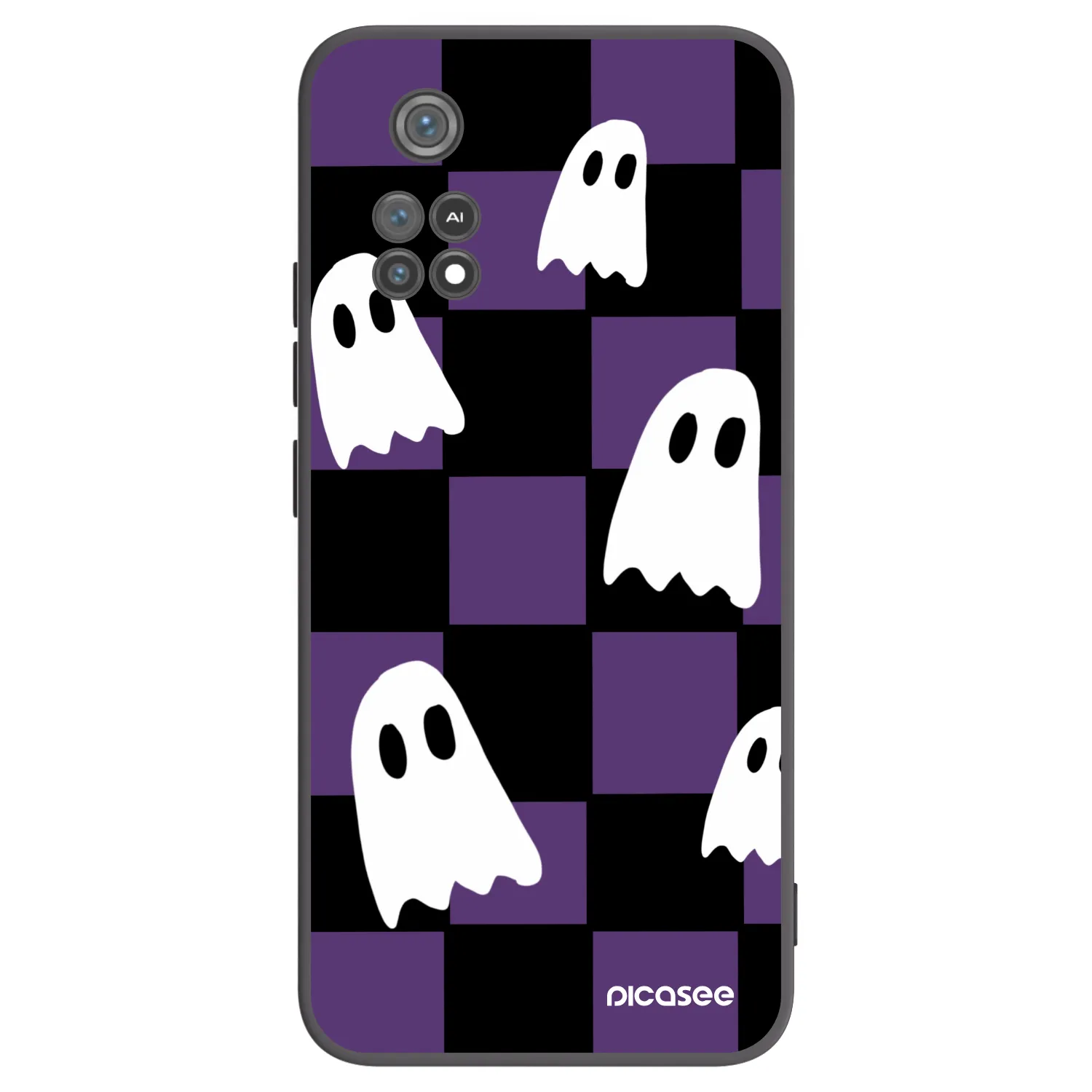 Picasee silikónový čierny obal pre Xiaomi Poco M4 Pro - Ghosts