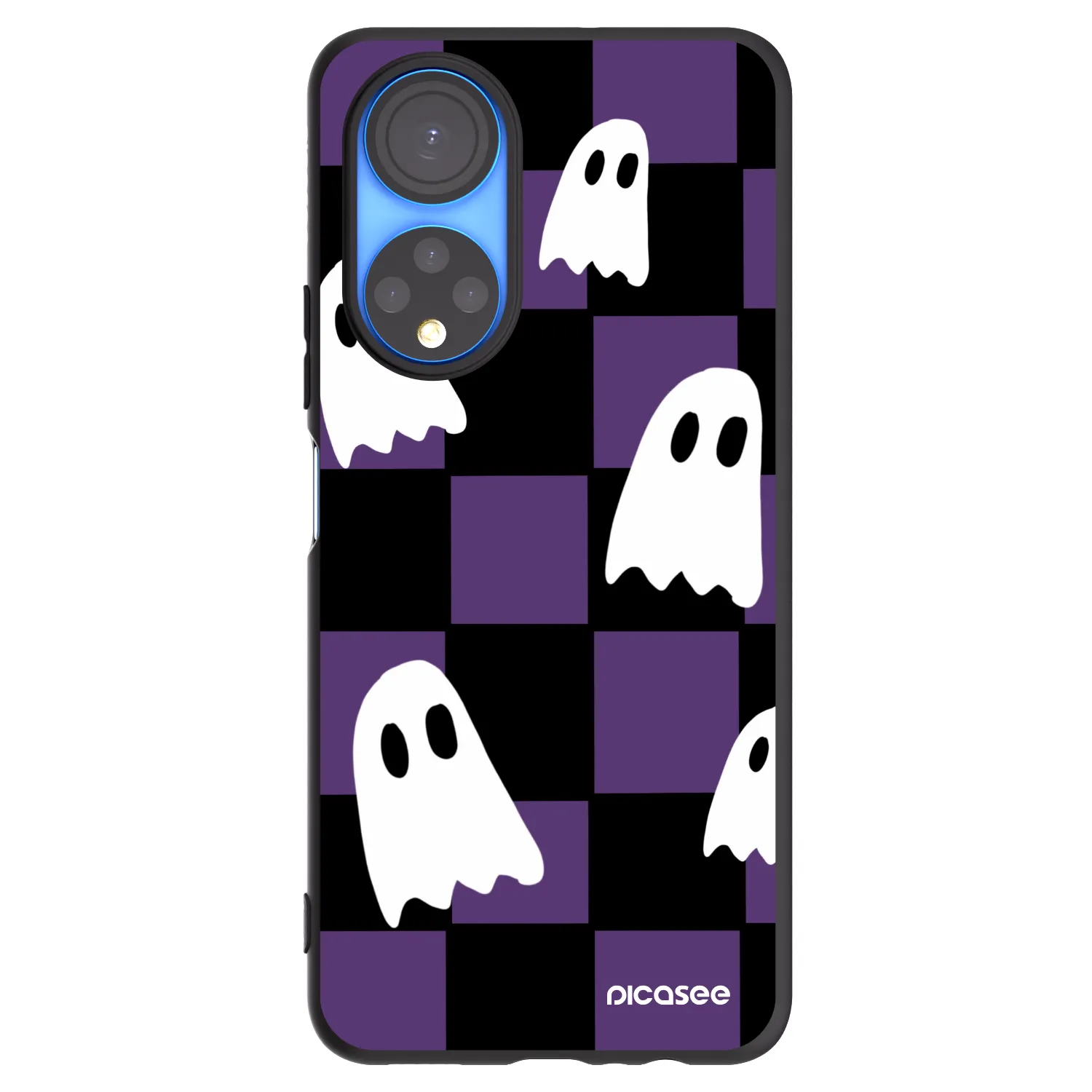Picasee silikónový čierny obal pre Honor X7 - Ghosts