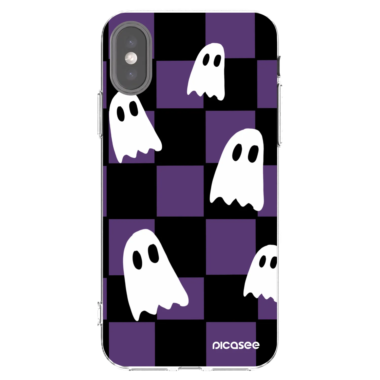 Picasee silikónový prehľadný obal pre Apple iPhone X/XS - Ghosts