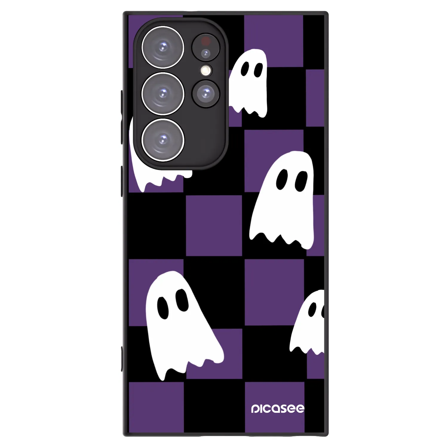 Picasee silikónový čierny obal pre Samsung Galaxy S23 Ultra 5G - Ghosts