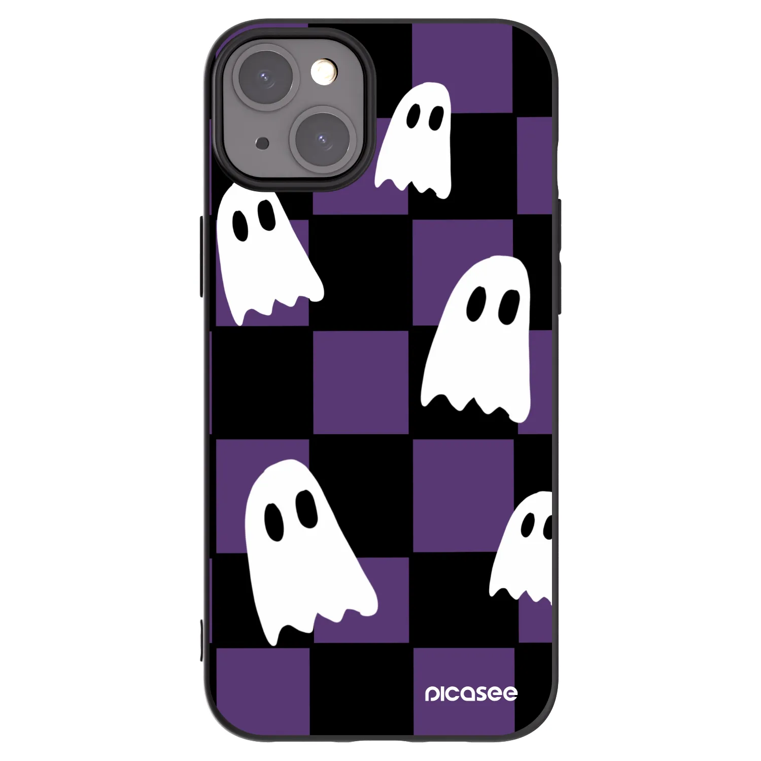 Picasee silikónový čierny obal pre Apple iPhone 15 Plus - Ghosts