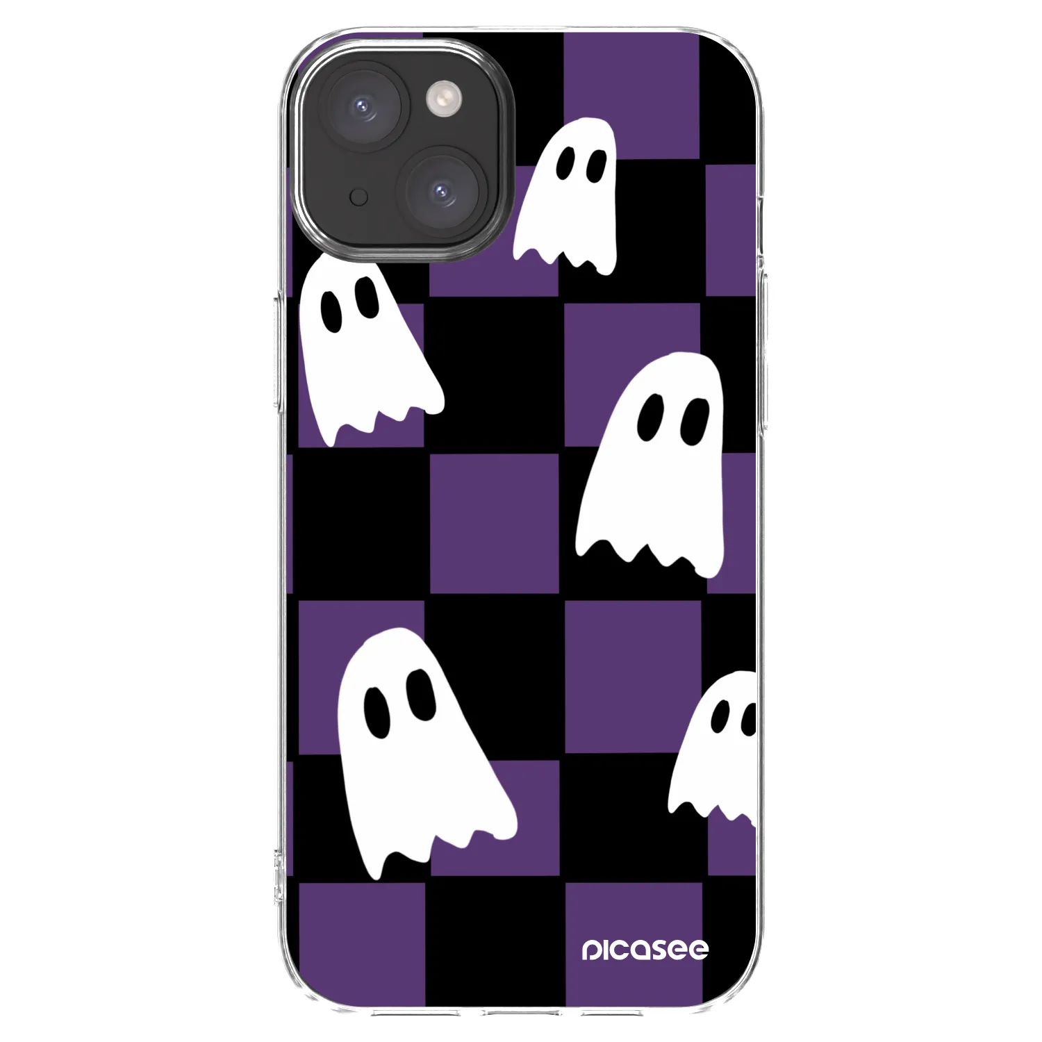 Picasee silikónový prehľadný obal pre Apple iPhone 15 Plus - Ghosts