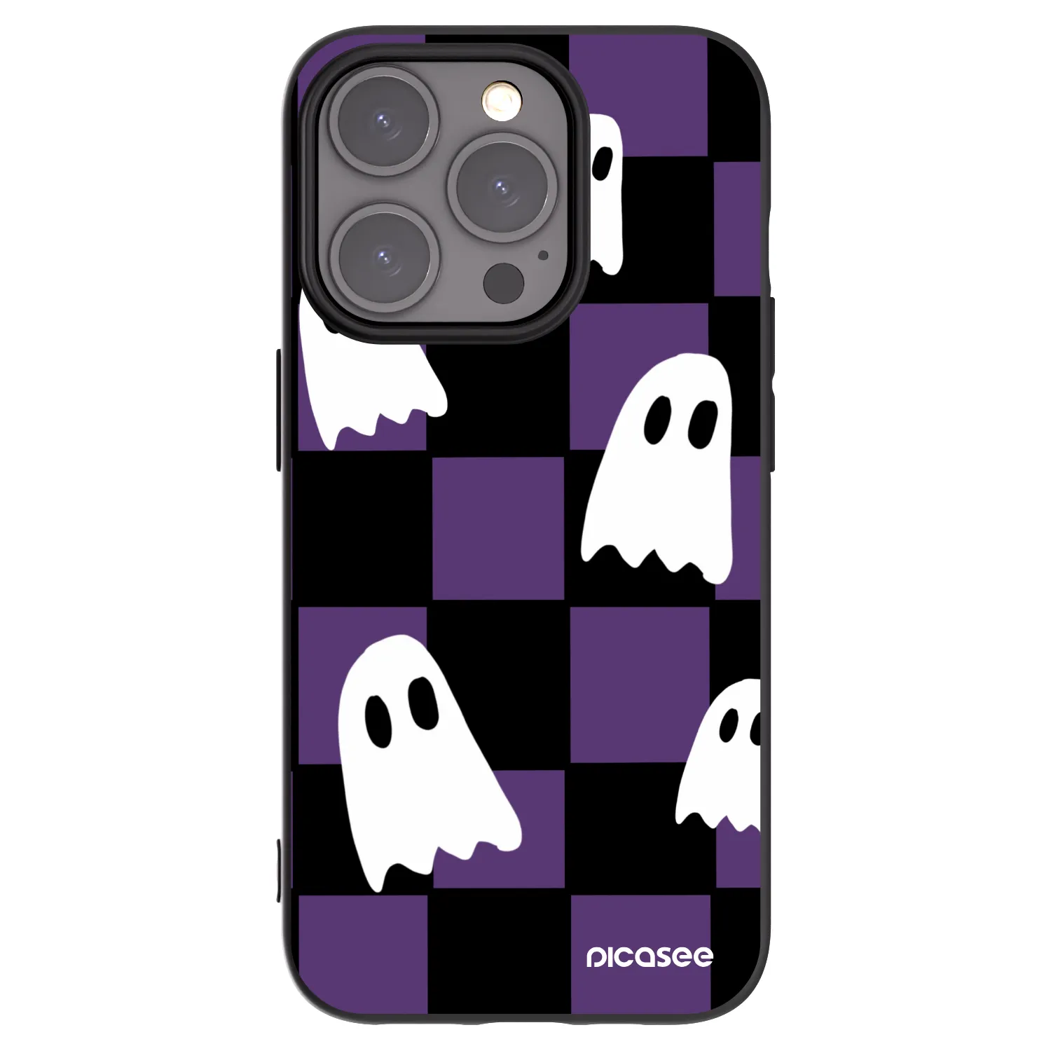 Picasee silikónový čierny obal pre Apple iPhone 15 Pro - Ghosts