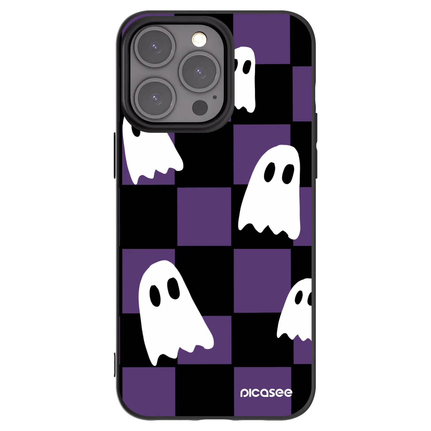 Picasee silikónový čierny obal pre Apple iPhone 15 Pro Max - Ghosts