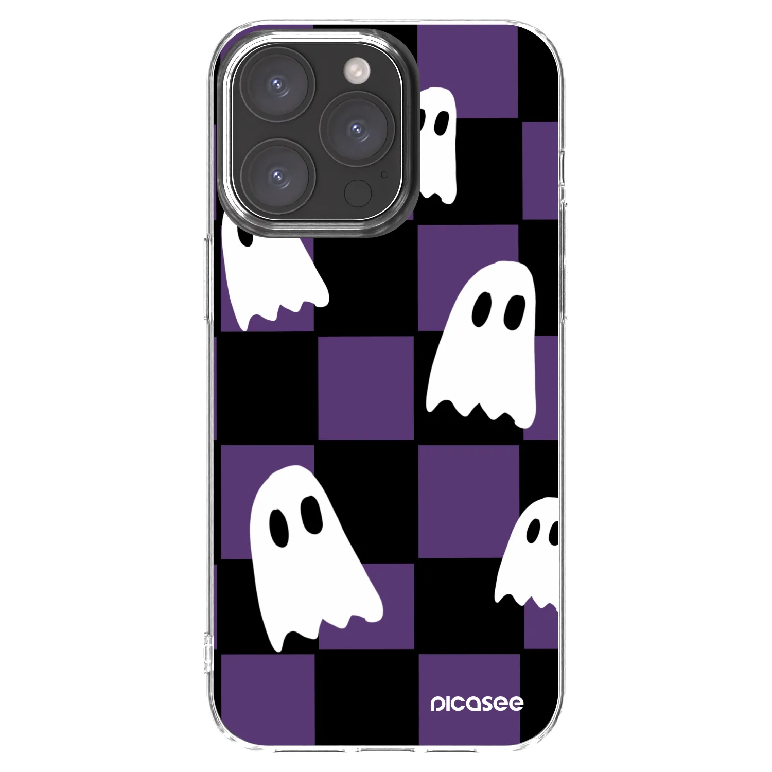 Picasee silikónový prehľadný obal pre Apple iPhone 15 Pro Max - Ghosts
