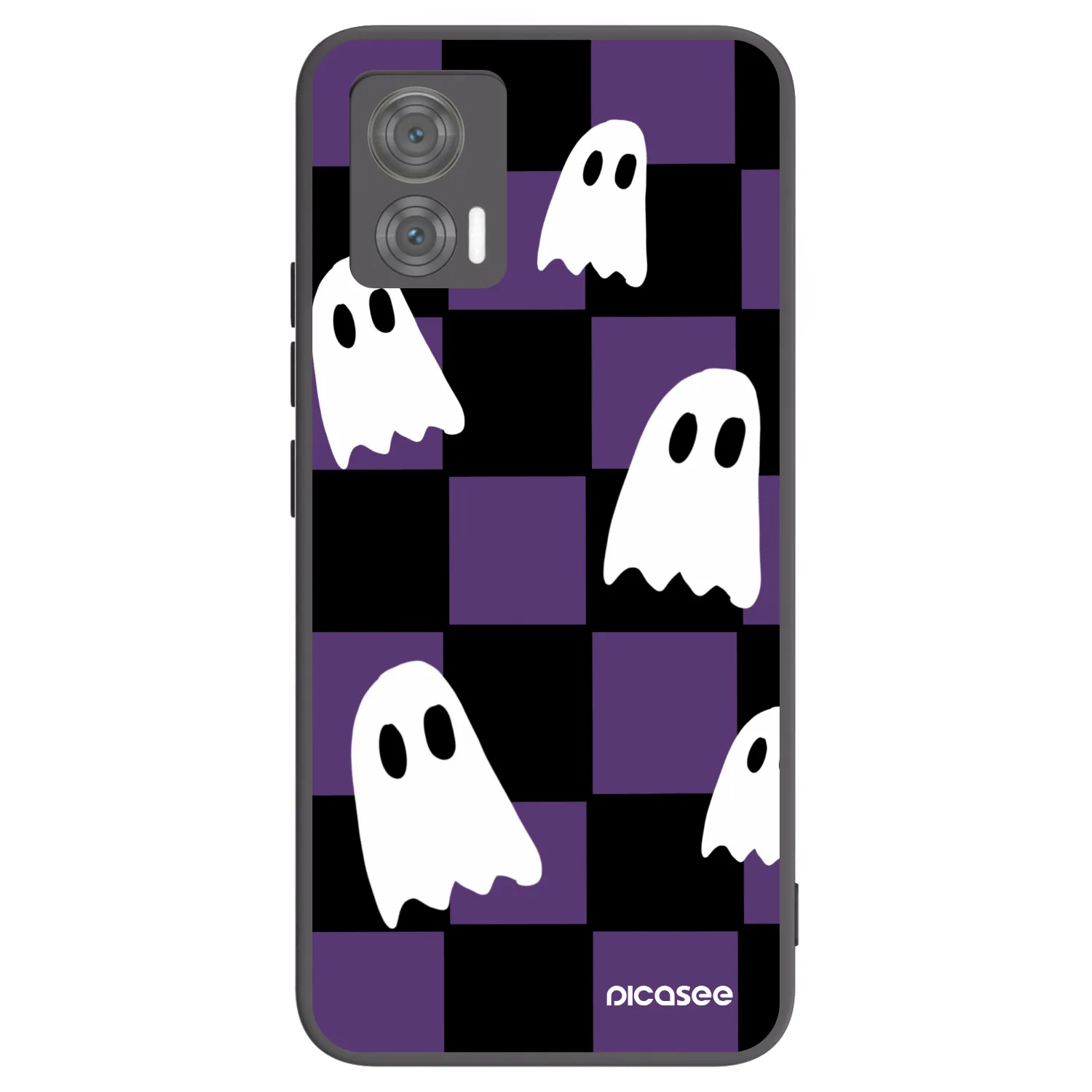 Picasee silikónový čierny obal pre Motorola Edge 30 Neo - Ghosts