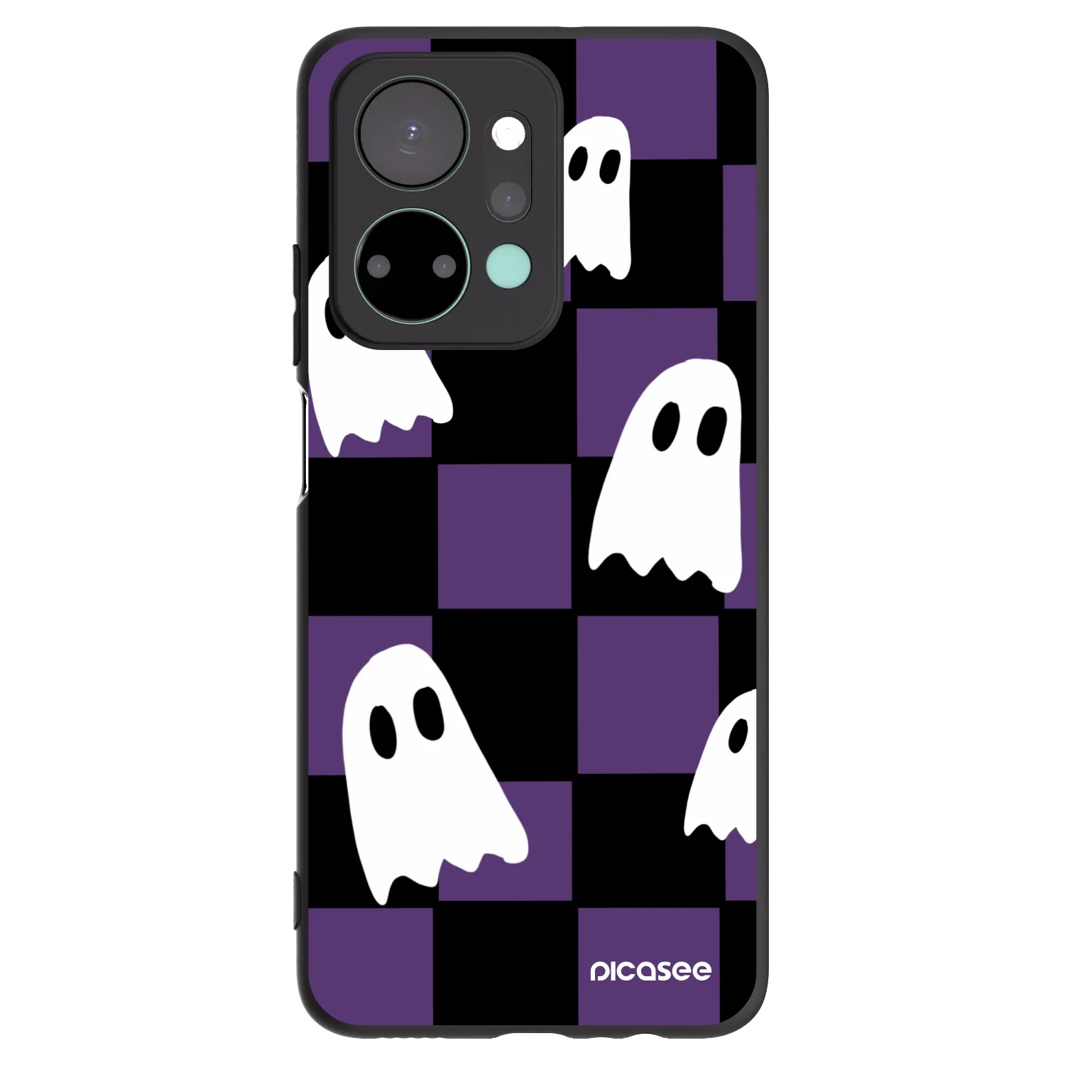 Picasee silikónový čierny obal pre Honor X7a - Ghosts