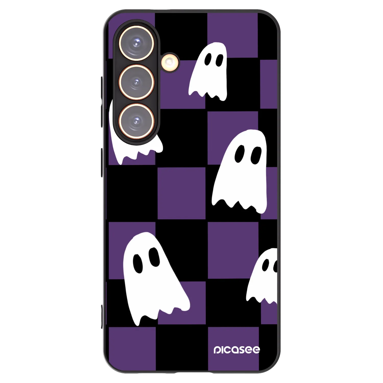 Picasee silikónový čierny obal pre Samsung Galaxy S24 S921B 5G - Ghosts