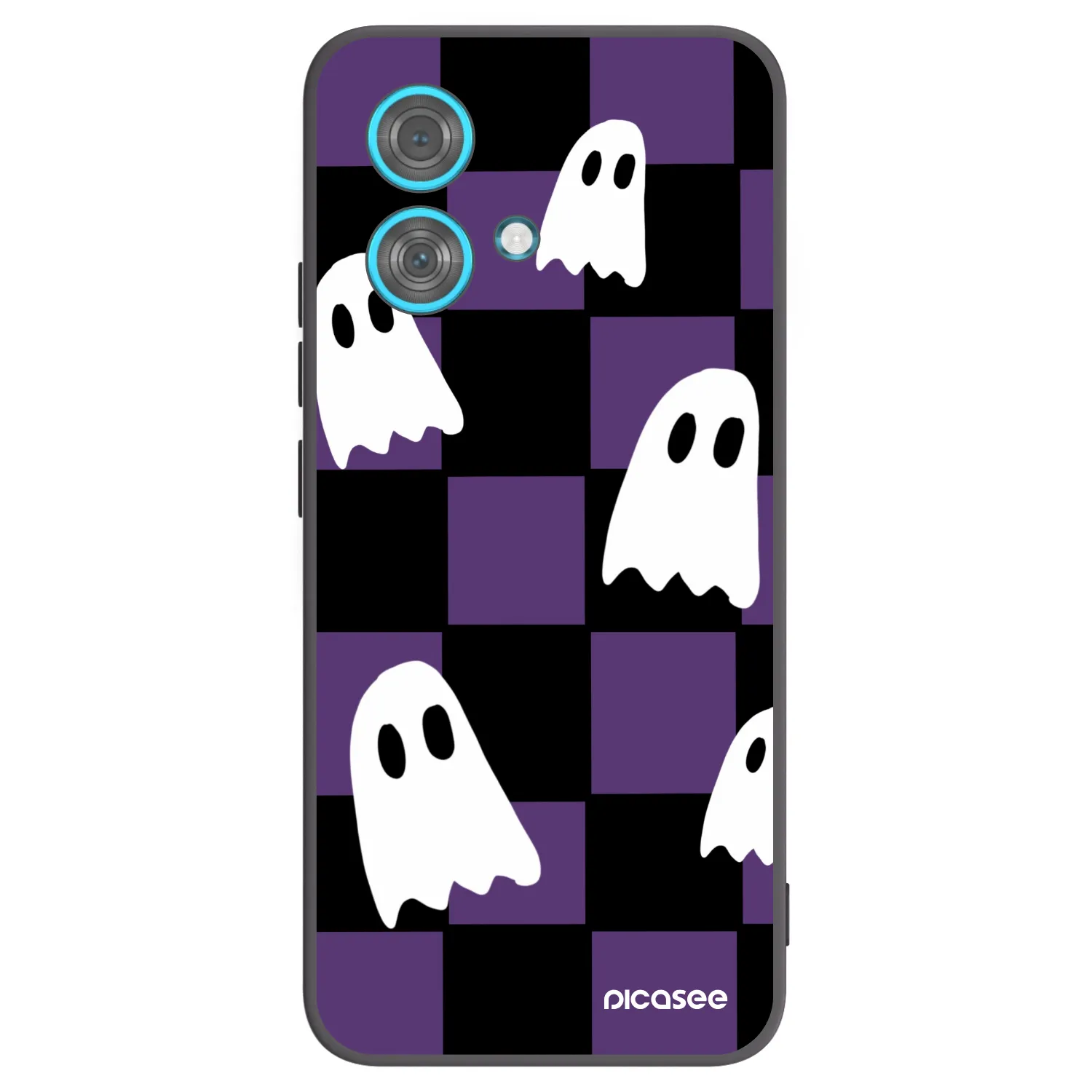 Picasee silikónový čierny obal pre Motorola Edge 40 Neo - Ghosts