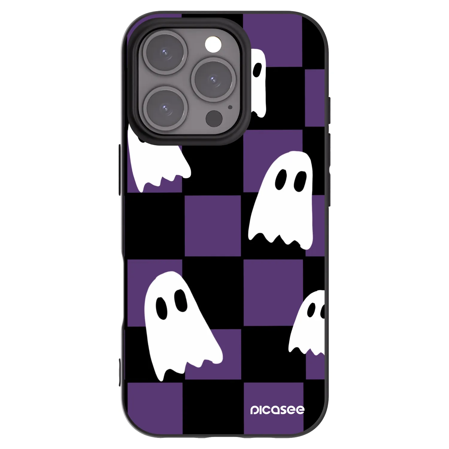 Picasee silikónový čierny obal pre Apple iPhone 16 Pro - Ghosts