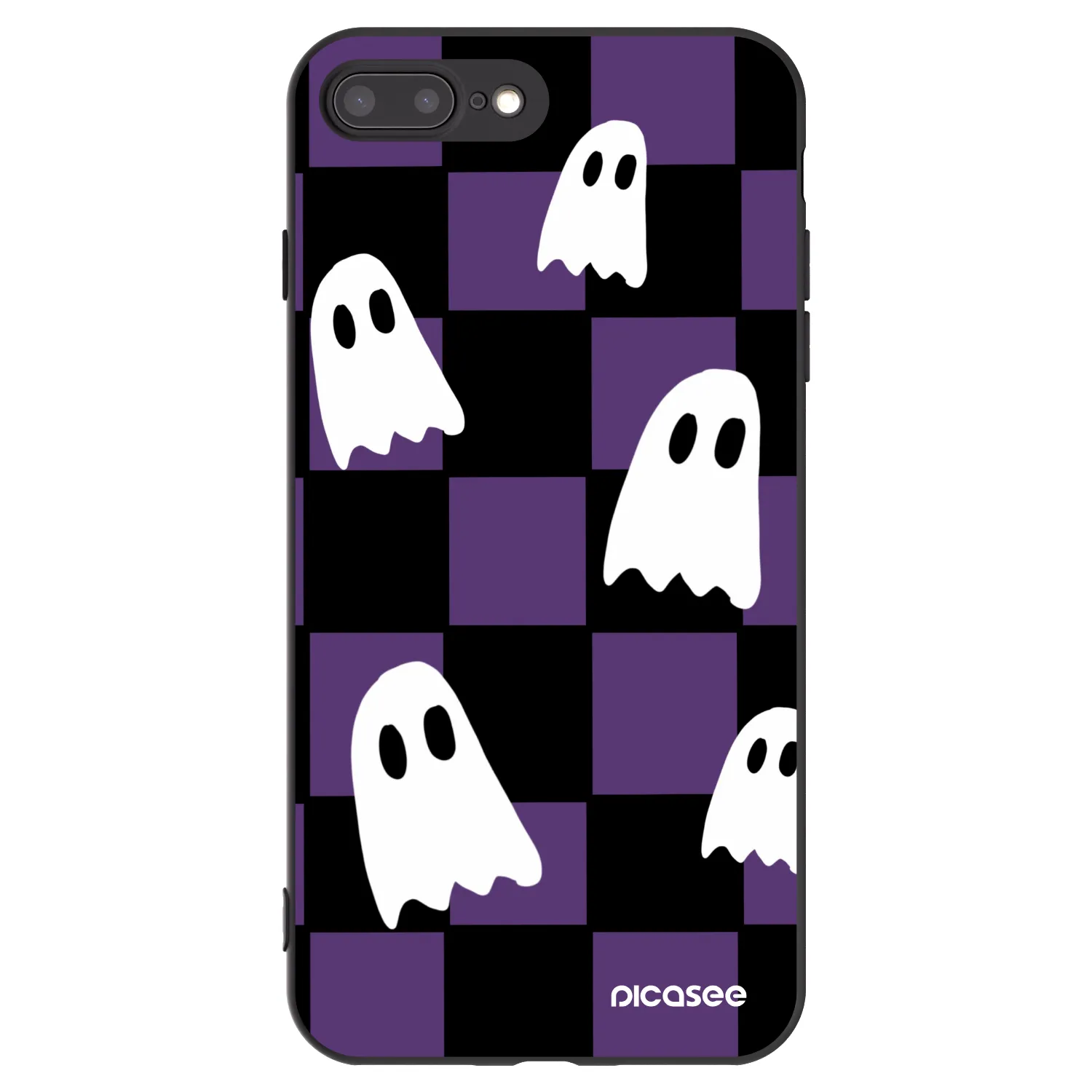 Picasee silikónový čierny obal pre Apple iPhone 8 Plus - Ghosts