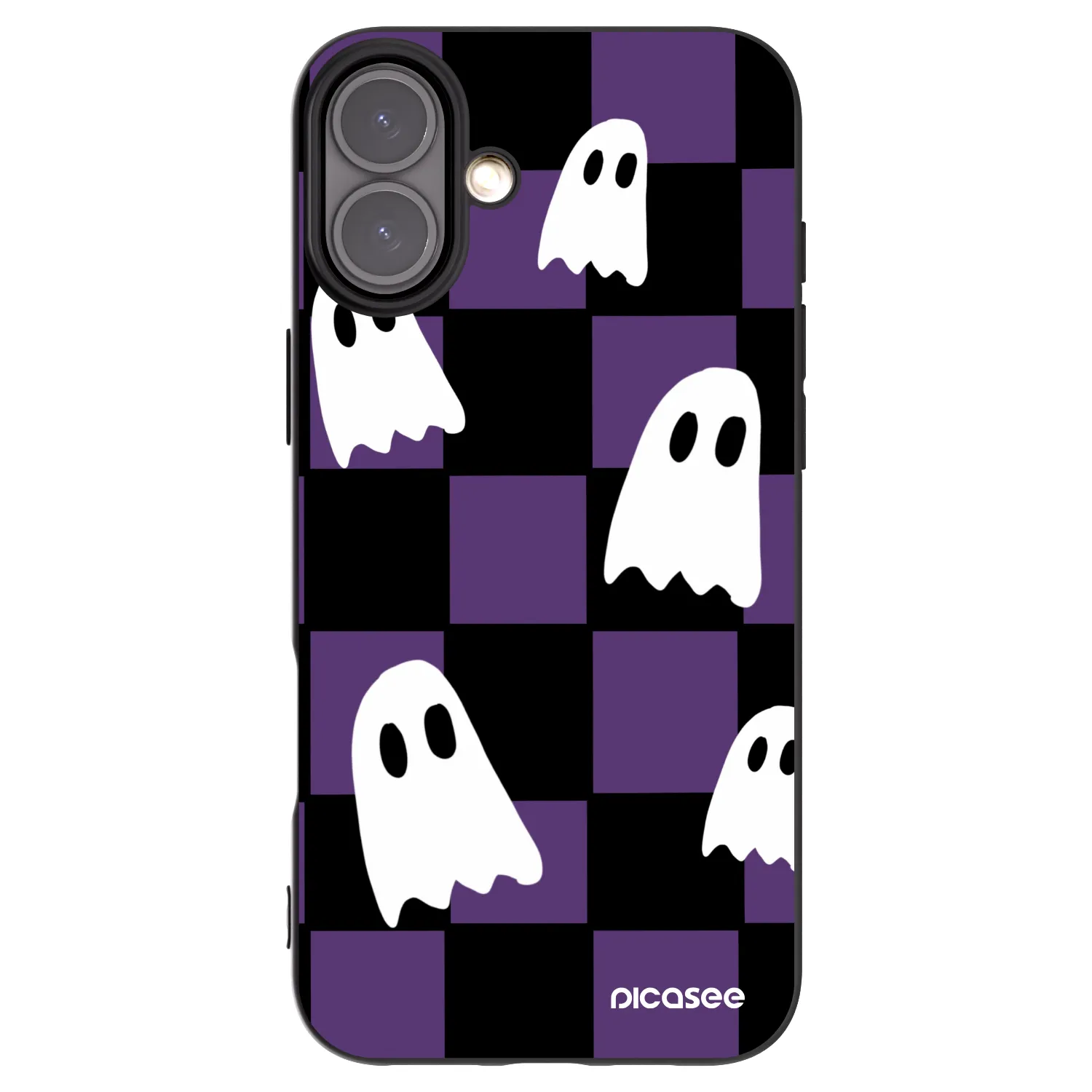 Picasee silikónový čierny obal pre Apple iPhone 16 Plus - Ghosts