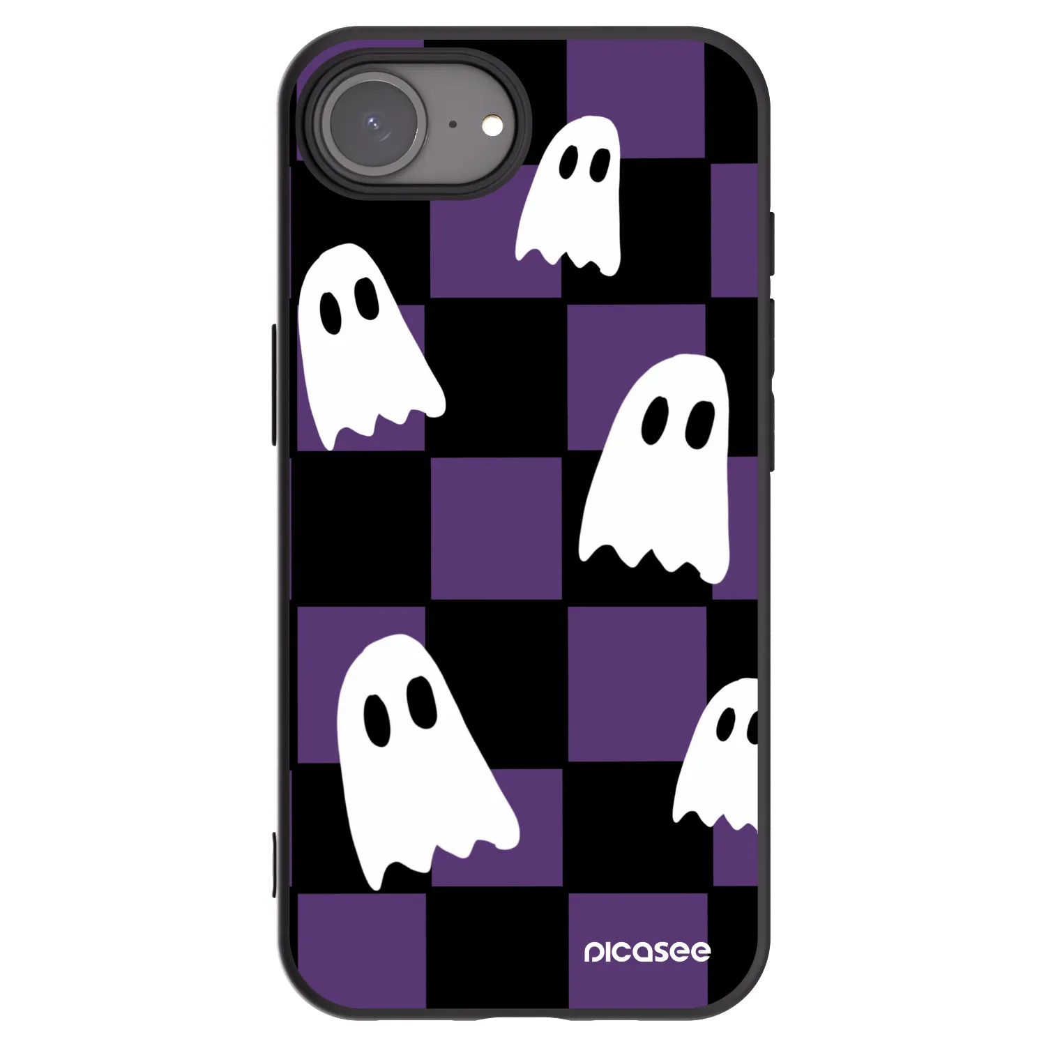 Picasee silikónový čierny obal pre Apple iPhone 16e - Ghosts