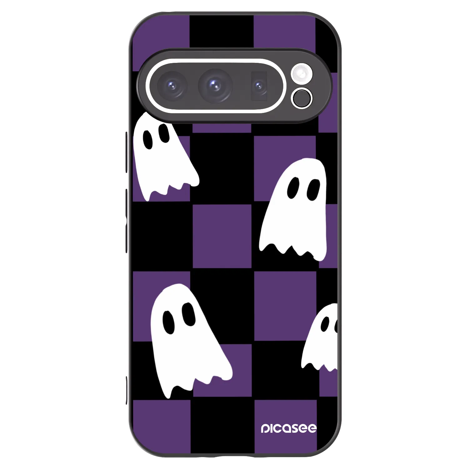 Picasee silikónový čierny obal pre Google Pixel 9 Pro - Ghosts
