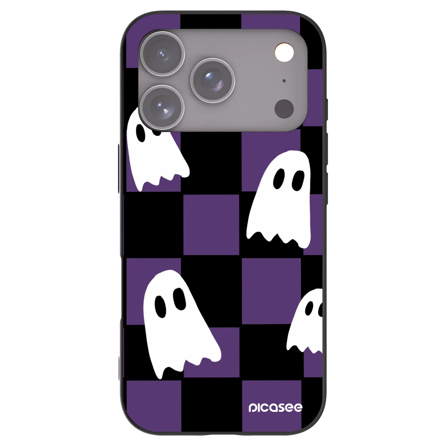 Picasee silikónový čierny obal pre Apple iPhone 17 Pro - Ghosts