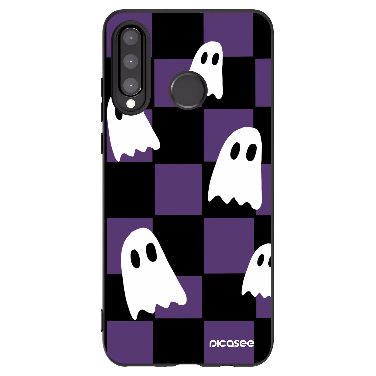 Picasee silikónový čierny obal pre Huawei P30 Lite - Ghosts