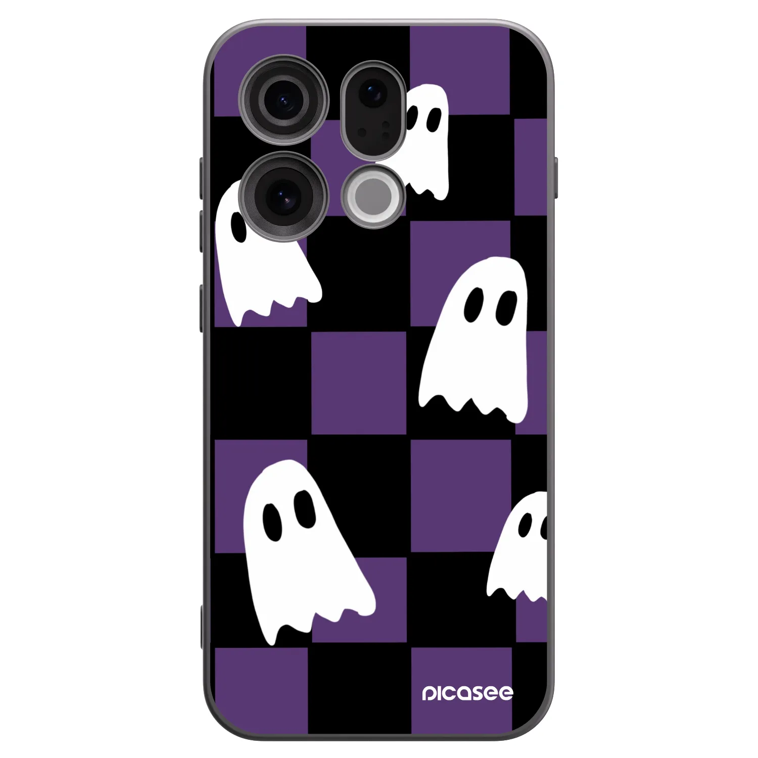 Picasee silikónový čierny obal pre OPPO Find X9 - Ghosts