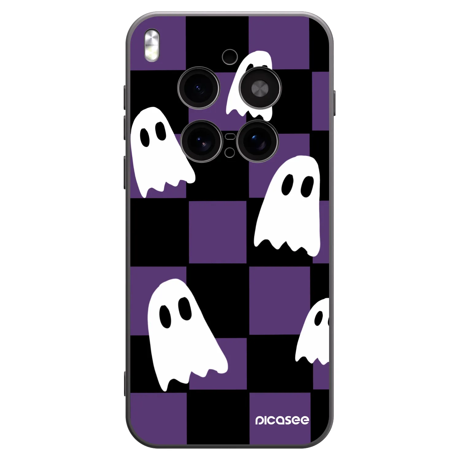 Picasee silikónový čierny obal pre Vivo X300 Pro - Ghosts
