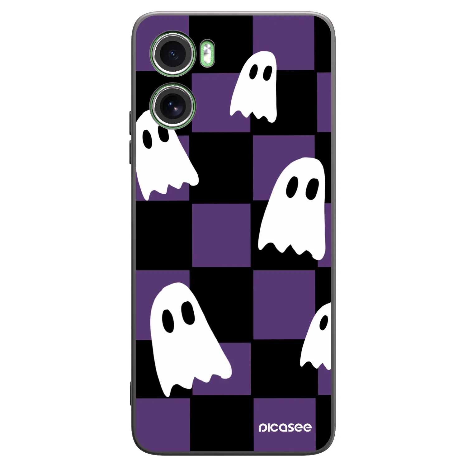 Picasee silikónový čierny obal pre Motorola Moto G06 - Ghosts