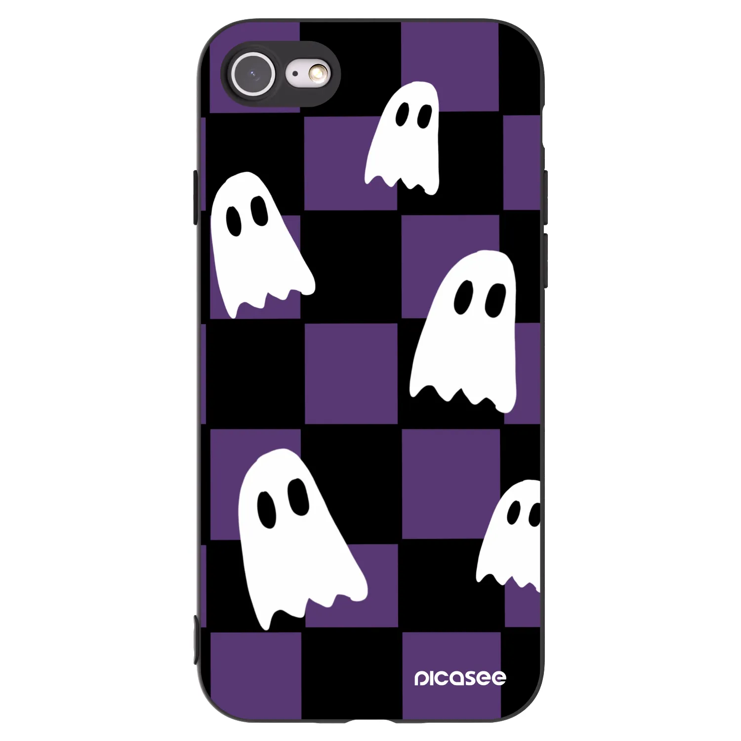 Picasee silikónový čierny obal pre Apple iPhone SE 2020 - Ghosts