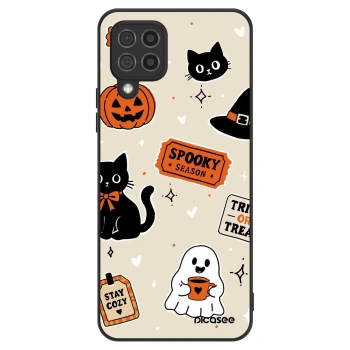 Obal pre Samsung Galaxy A22 A225F 4G - Halloween stickers