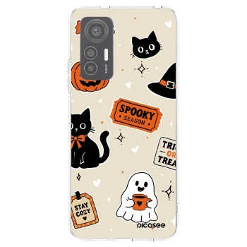 Picasee silikónový prehľadný obal pre Xiaomi 12 Lite - Halloween stickers