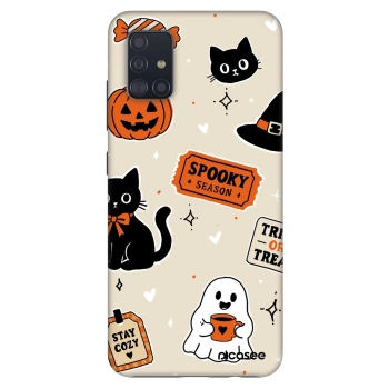 Obal pre Samsung Galaxy A51 A515F - Halloween stickers