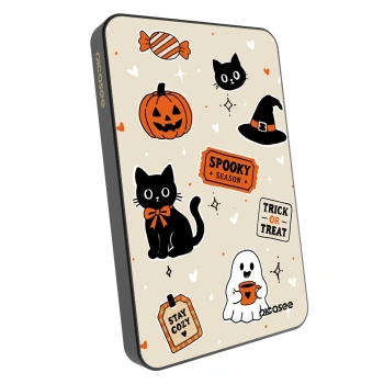 Powerbanka s MagSafe 5 000 mAh Šedá - Halloween stickers