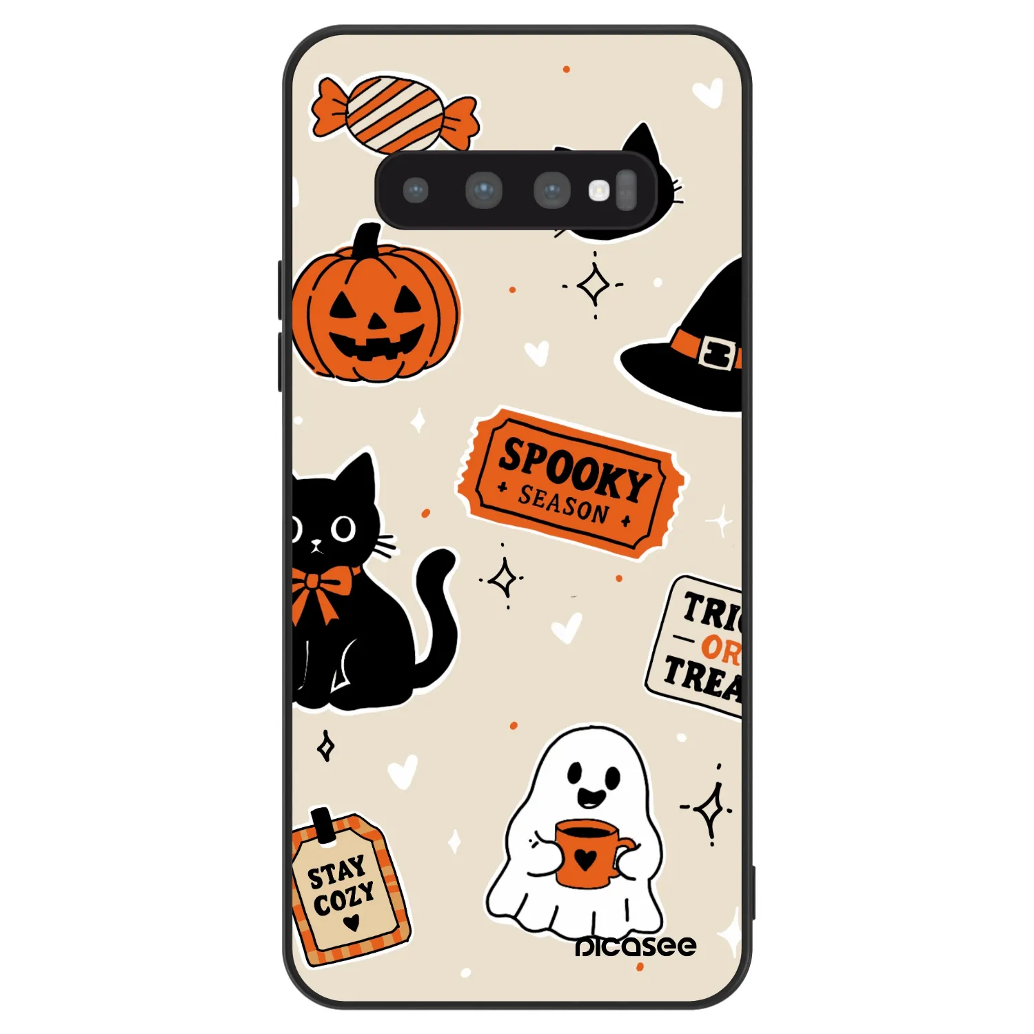 Picasee ULTIMATE CASE pro Samsung Galaxy S10 G973 - Halloween stickers